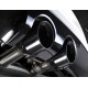 VW Golf R mk6 Milltek Sport 2,75" Cat-Back 2x 100 GT svarta utblås med aktiva avgasventiler - Resonated (dämpad)