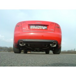 Audi A4 2,0TFSi B7 Quattro Milltek Sport Cat-Back 2x 100 chrome JET utblås - Resonated (dämpad)