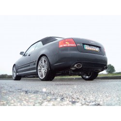 Audi RS4 4,2 V8 B7 Milltek Sport Cat-Back 2x chrome ovala utblås (med original avgasstyrning) - Non-Resonated (mindre-dämpad)