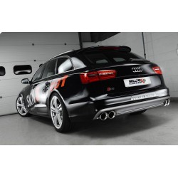 Audi S6 4,0TFSi V8 C7 Milltek Sport Cat-Back 4x 100 chrome GT utblås - Non-Resonated (mindre-dämpad)