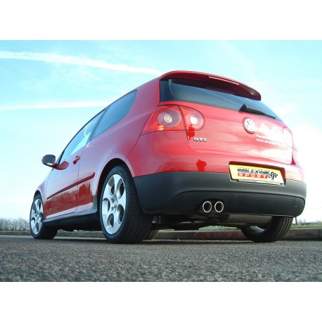 VW Golf 2,0TFSi GTi mk5 Milltek Sport 2,75" Cat-Back 2x 80 chrome JET utblås - Resonated (dämpad)