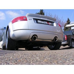 Audi TT 1,8T Quattro (225hk) Milltek Sport 3" "RACE" Cat-Back 2x 100 chrome GT utblås - Resonated (dämpad)