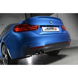 BMW 428i manuell Milltek Sport Cat-Back 2x 76,2 chrome GT utblås med aktiva avgasventiler - Non-Resonated (mindre-dämpad)