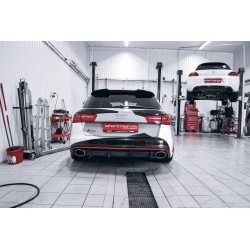 Audi RS6 4,0TFSi C7 Milltek Sport Turbo-Back avgassystem utan katalysator använder original avgasventiler - Resonated (dämpad)
