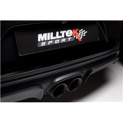 Porsche Cayman 2,5T GTS 718 Milltek Sport 2,5" Turbo-Back avgassystem med HJS 200 cell racekatalysator 2x 100 svarta utblås