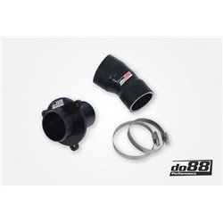 VAG MQB 2,0TFSi EA888 DO88 ersättnings rör för turbo ljuddämpare med svart slang (OEM tryckrör)