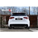 Audi RS3 2,5TFSi OPF Sportback 8V Facelift Milltek Sport 80mm Cat-Back 2x 170x107 Svarta Ovala utblås med avgasventiler - Resonated (dämpad)